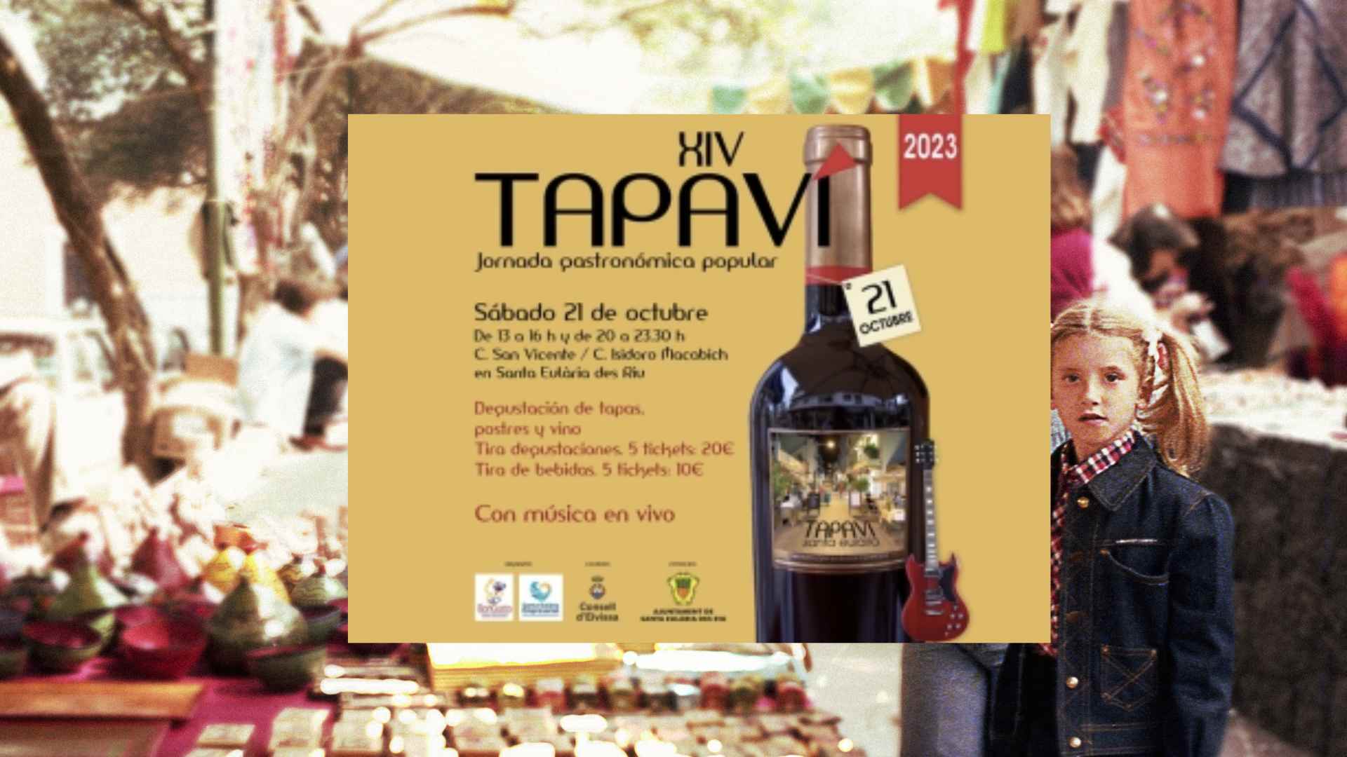 Feria gastronómica Tapa Vi en Santa Eulària des Riu. Ibiza