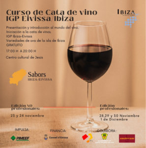 Poster del Curso de cata de vinos IGP Ibiza