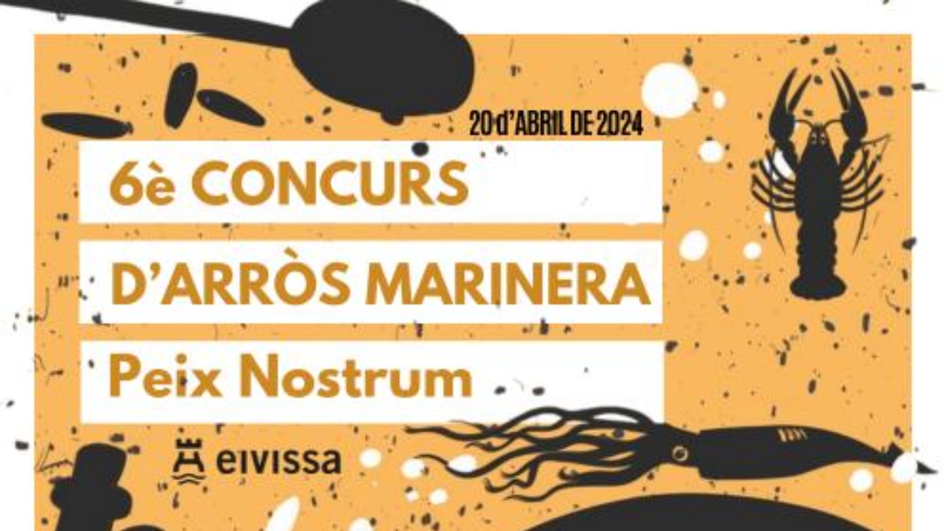 Cartel promocional del concurso de arroz marinera de Ibiza ciudad.