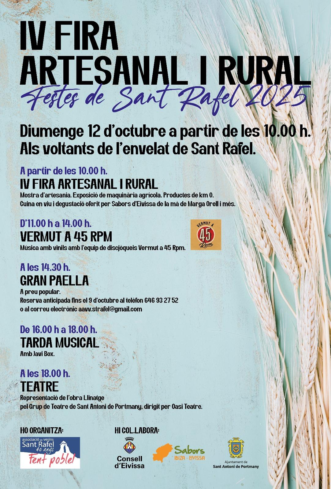 4ª Feria Artesanal y Rural Sant Rafel 2025