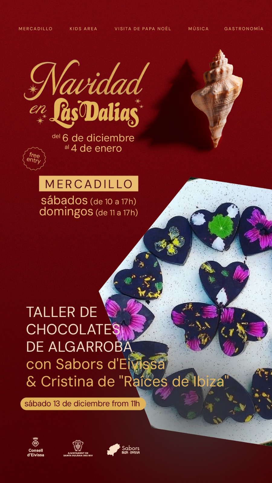 Taller de chocolate de algarroba Las Dalias