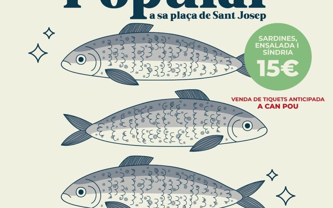 Sardinada popular 2026 en la Plaza de Sant Josep de Sa Talaia